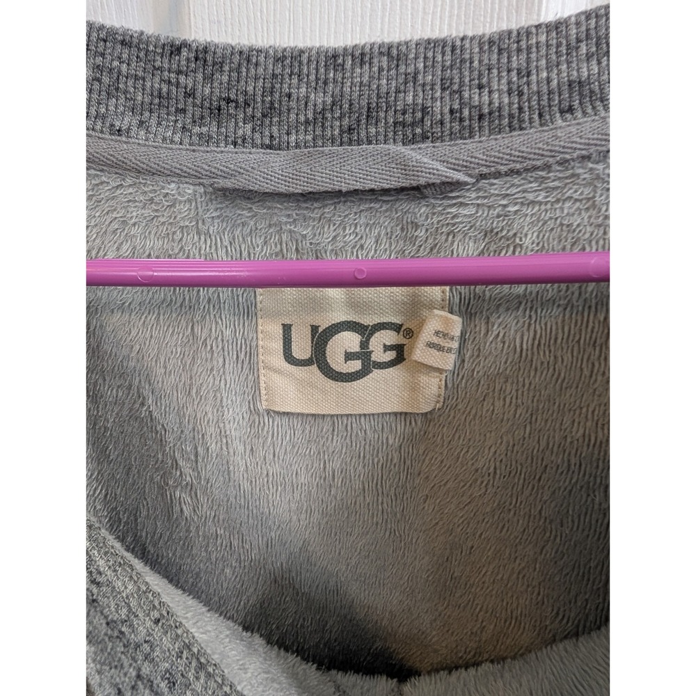 UGG Morgan Sweatshirt Women Grey Side Zipper Fleece Lined Pullover - Size S - Picture 7 of 7